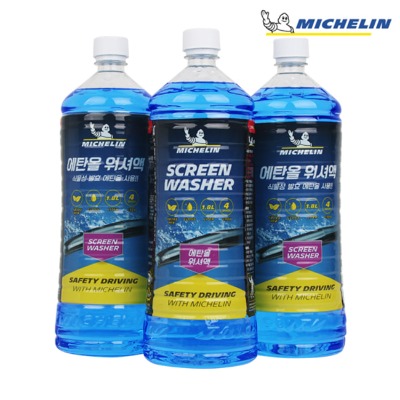 미쉐린 차량용 에탄올 워셔액 1.8L 3개입 - 투명하고 깨끗한 시야 제공 이미지